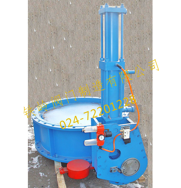 鼓风机出口蝶式止回阀（带有阻尼油缸和空气助关气缸）